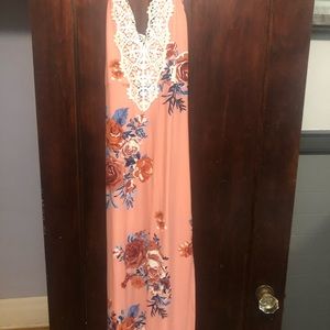🦋Long multi colored maxi  w/split on side